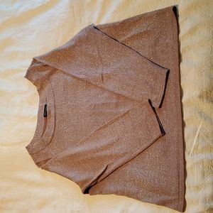 Deep toned gold crew neck sweater.